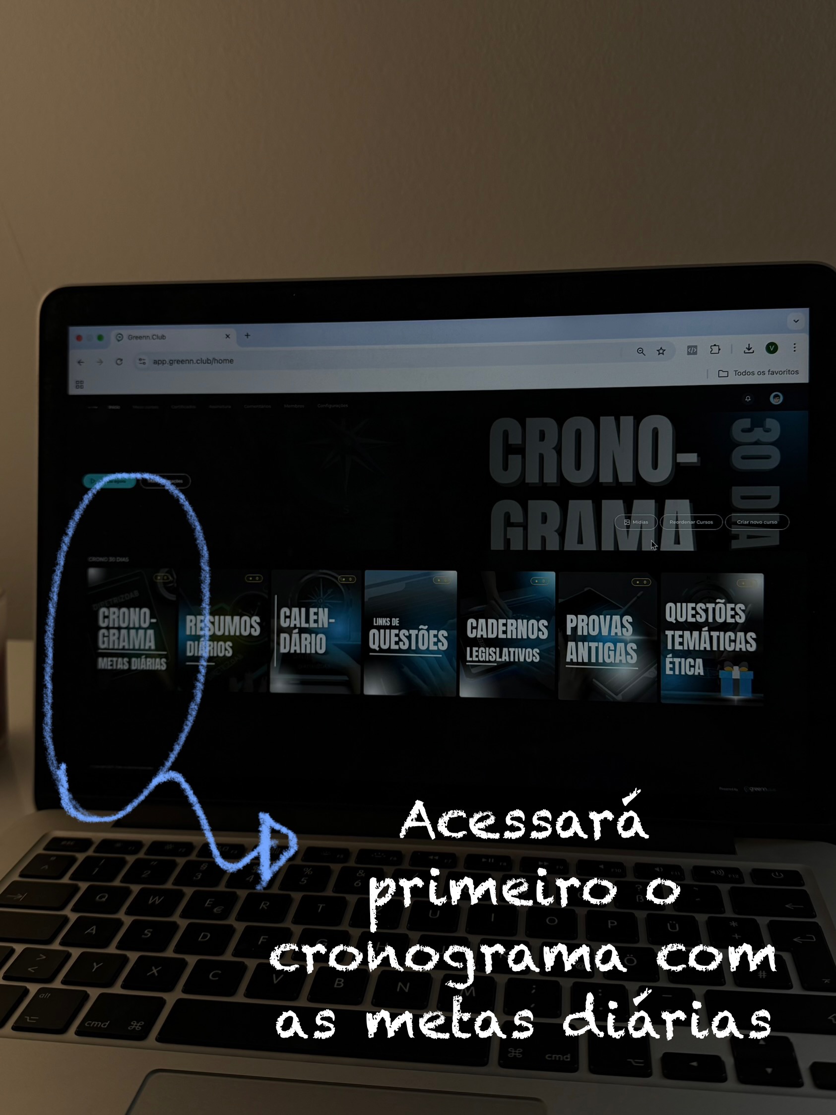 ACESSO AO MÓDULO CRONOGRAMA